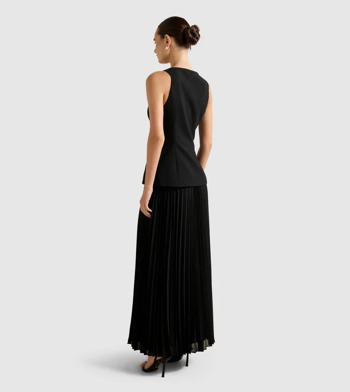 forever new LARISSA Pleated Vest Style Maxi Dress